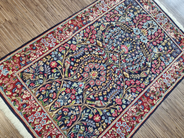231188-Wunderschöner Original Persischer Kerman 140x93 cm Tappeto Carpet Teppich