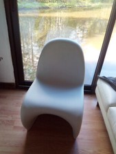  chaise VERNER PANTON blanc mat + table blanche laque