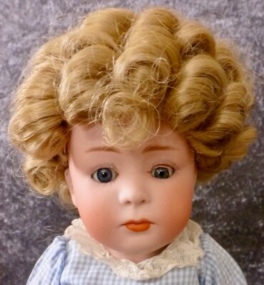 9'' / 23cm PERÜCKE FÜR ANTIKE PUPPE, VINTAGE PUPPENPERÜCKE, PUPPENPERÜCKEN,