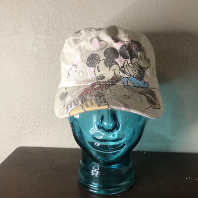 Mickey Minnie Love Military Style Hat Disney Cap