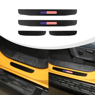 Door Sill plate Protector Entry Guards Cover Trim for Ford Bronco 21+4Door Black