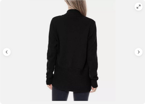 FEVER WOMEN'S CARDIGAN SWEATER (BLACK SMALL)NWT - 第 2/2 張圖片