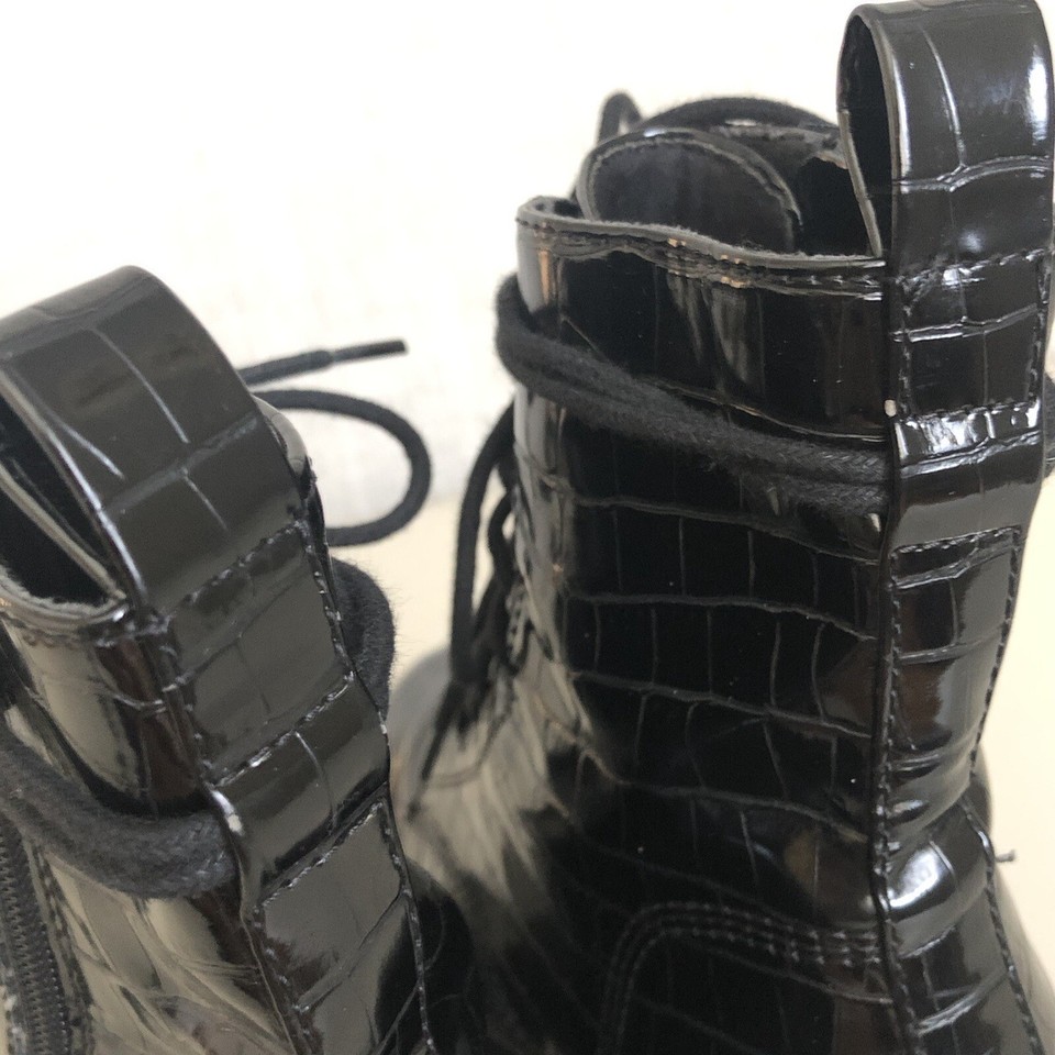 Steve Madden Stivali Combat Tornado Donna – Tacco Grosso 6,3 Cm, Cerniera Interna, Pelle, Altezza Gambale 20,3 Cm