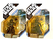 TWO Star Wars 2007 McQuarrie Signature series DARTH VADER w/ Collectors Coin