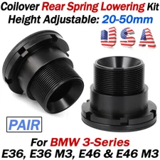 For BMW 3-Series E36 E46 M3 Coilover Adjustable Spring Perches Rear Lowering Kit