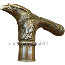 Victorian Old Hand Carved Eagle statues Antique Cane Walking Stick Head