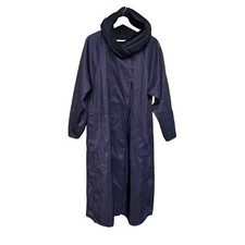 Mp Massimo Piombo S-l Reversible Parka Hooded Cape Overcoat Pleated Hood Coat