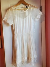 H m Ivory Lace Dress With Build In Slip 8 NWT