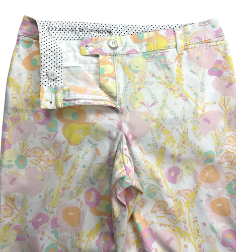 Talbots Women's Perfect Crop Pants - Cotton Blend, Button-Down Slit, Straight-Le - Picture 11 of 14