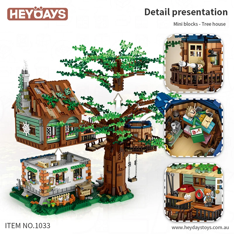 LOZ Mini Tree House Building Blocks Set (4761PCS) – DIY Nano Brick Architecture - image 2 of 4