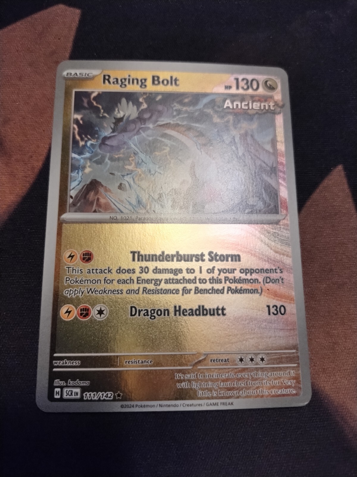 Raging Bolt 111/142 Sv07: Stellar Crown Reverse Holo-NM