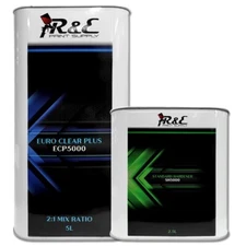 R&E Paint Supply Euro Clear Plus, High Solids 2K Urethane Clear Coat, ECP5000