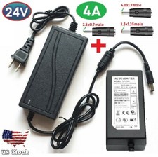 DC 24V 4A 96W Converter Adapter Power Supply For LED Strip 3 DC Power Plug Tips