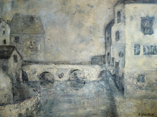 Keith Burton 1965 París paisaje impresionista francés arte exhibido al óleo vintage - Imagen 5 de 15