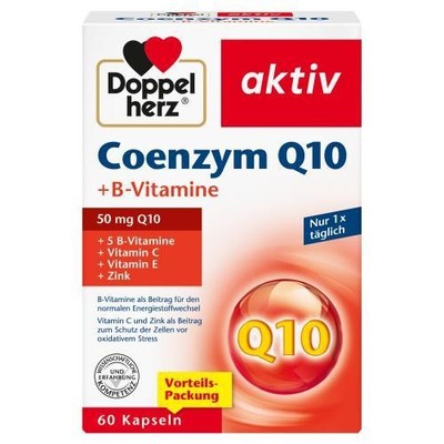 2x DOPPELHERZ Coenzym Q10+B Vitamine Kapseln 60 ST