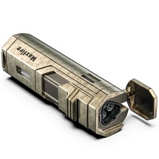 Maxfire Retro Triple Jet Flame Lighter Gas Butane Refillable, 2, Brass 