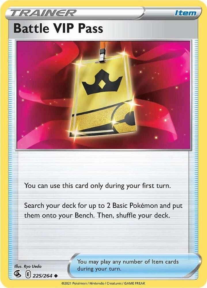 Battle VIP Pass Uncommon SWSH08: Fusion Strike 225/264 NM English Pokemon Card