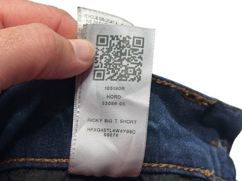 Men's True Religion Ricky Big T Flap Denim Shorts 11" Size 30 Relaxed Straight - Picture 5 of 9