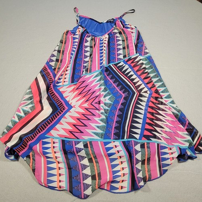 #ad #ad Express Boho Dress Womens Sleeveless Colorful Geometric Print Size Small $16.99