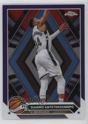 2023-24 Topps Chrome Purple Refractor 120/349 Giannis Antetokounmpo #15 1gx0