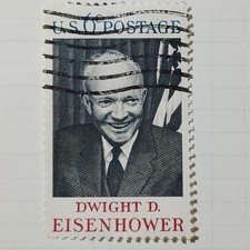 1969 US Postage Stamp #1383 Dwight D. Eisenhower 6 Cent Used Presidential