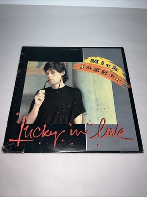 Sealed Mick Jagger Lucky In Love PROMO GOLD STAMP 12''  Single Vintage 80's