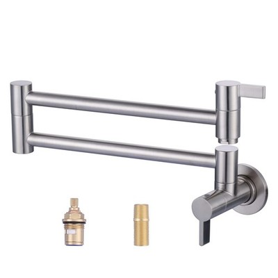Pot Filler Faucet Brushed Nickel, ARCORA Modern Pot Filler Wall Mou... Fast Ship
