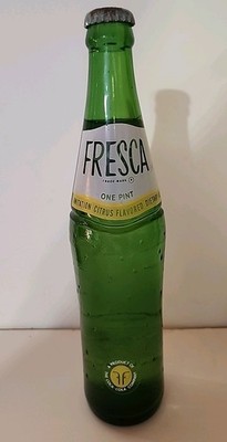 1967 Coca-Cola Fresca Diet Artificially sweetened New Mint Glass Bottle Colector