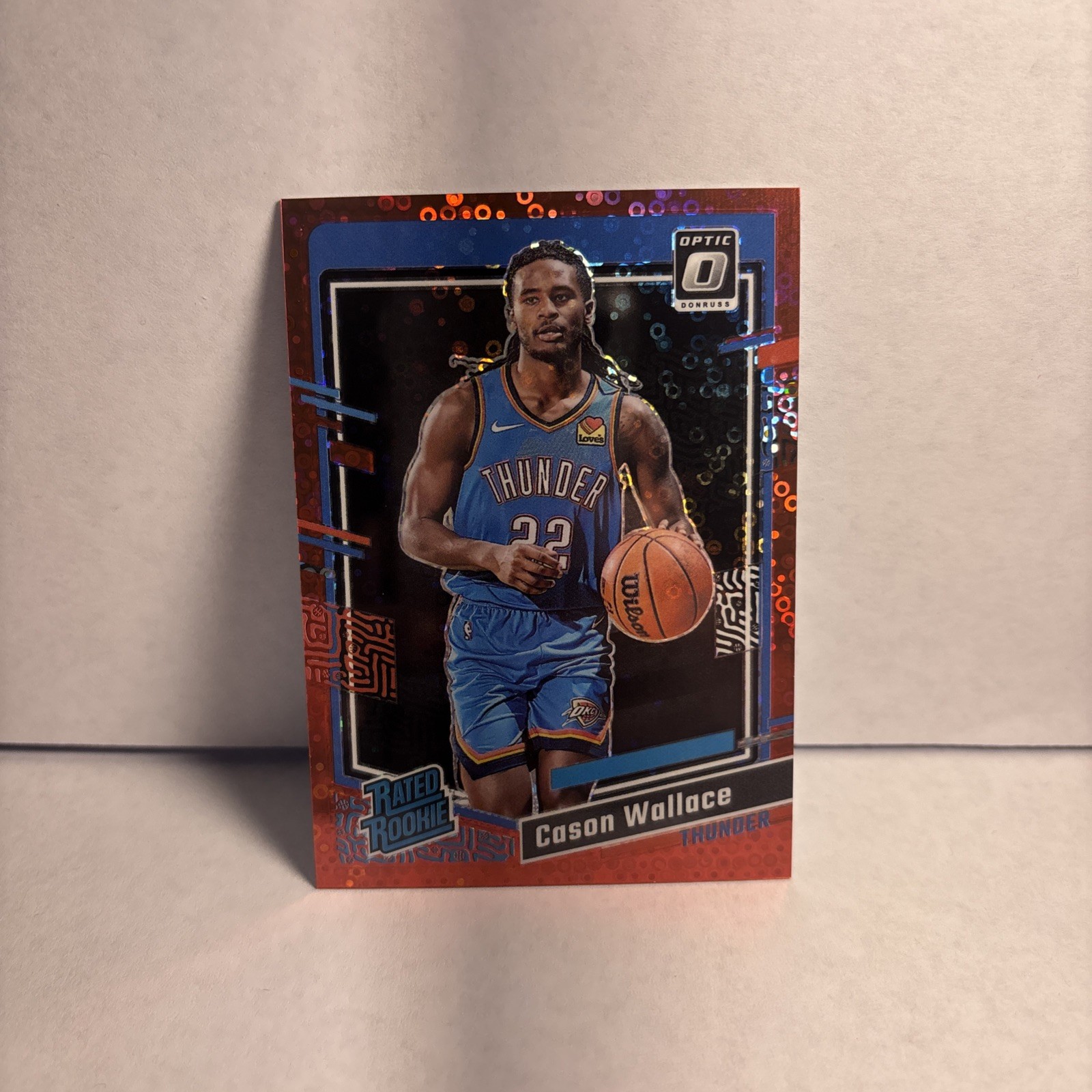 Cason Wallace 2023 Panini Donruss Optic #218 Fast Break Red RC Rated Rookie /75