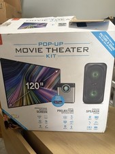 iLive Movie Theater Kit Projector, 120" Screen, Wireless Speaker, Bluetooth