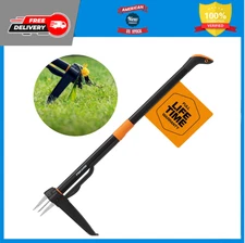 Fiskars 4Claw Stand Up Weed Puller Tool, Gardening Hand Weeding Tool with 39"