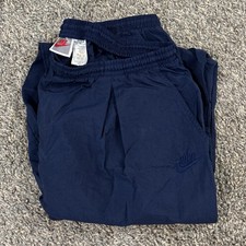 Vintage 90s Nike Joggers Windbreaker Track Pants XL Ankle Zip Logo Embroidered