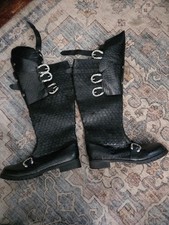 Ellie 1031 Negro Estilo 158-DRAGO Hombres Botas Talla L 12/13 Medieval Pirata Fantasía