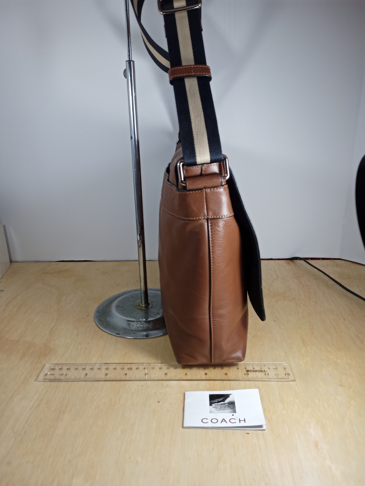 Coach Voyager Large Brown Solid Canvas Cotton Str… - image 5