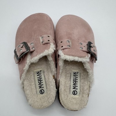Magellan Girls Pink Suede Buckle Fashion Clogs 11D Worn Once
