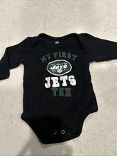 NWOT New York Jets Football Boys Infant Bodysuit Baby Toddler Romper (3-6M)