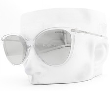 Michael Kors Dupont Sunglasses Crystal Clear Silver Mirror Mk2184u 30156g Wcase