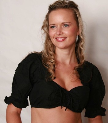 Dirndlbluse, Trachtenbluse Bluse Gr. 44 Schwarz Trachten Dirndl oktoberfest