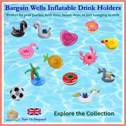 inflatable pool drink holder cup floating swimming hot tub party can beach bath