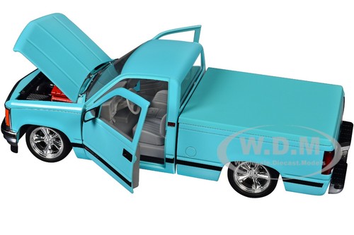 1988 GMC SIERRA 1500 CUSTOM PICKUP HELLBLAU 1/24 DIECAST BY M2 40300-140 B - Bild 2 von 6