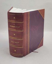 Black's Law Dictionary 1st Edition 1891 1891 by HENRY CAMPBELL B [Leather Bound]