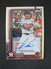 Pedro Leon 2025 Topps Chrome #RA-PL Rookie Auto Rookie RC.  Houston Astros 