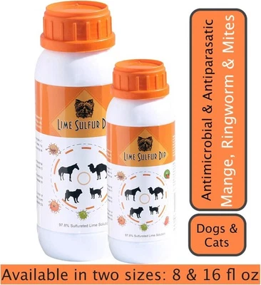 Classic's Lime Sulfur Dip (8 oz Pet Care and Veterinary Treatment Against