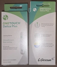 Six (6) Lot - OneTouch Delica Plus Lancing Device with 10 Lancets Exp: 2027-2029