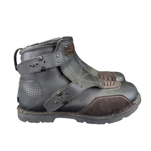 Icon El Bajo Motorcycle Riding Boots Men's Size 12 Black Leather