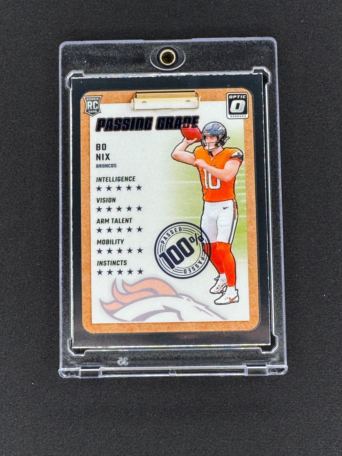 2024 Panini Donruss Optic Passing Grade Rookie Bo Nix #3 FREE SHIP!