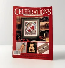 Vintage 1989 Leisure Arts Celebrations Cross Stitch & Craft Christmas Magazine