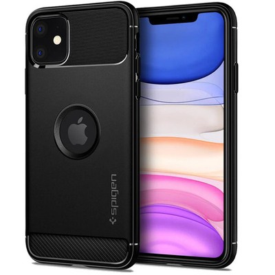 Handyhülle für iPhone 11 Spigen Case Cover Schutzhülle Etui Hülle Tasche Schwarz