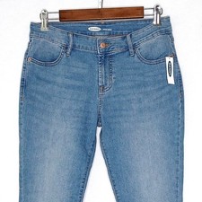 Old Navy super skinny mid rise womens jeans petite size 8P stretch med wash