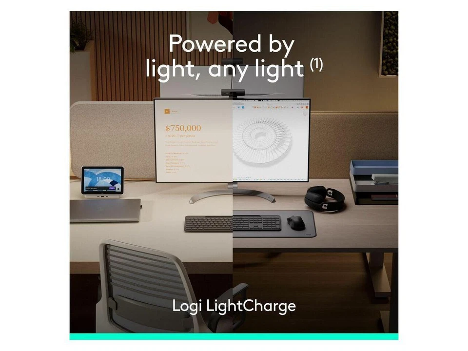 Logitech Signature Slim Solar+ K980 for Business, Wireless Keyboard, Quiet - Image 3 of 4